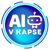 Logo AI v KAPSE s modrým kruhovým pozadím a ikonou robota